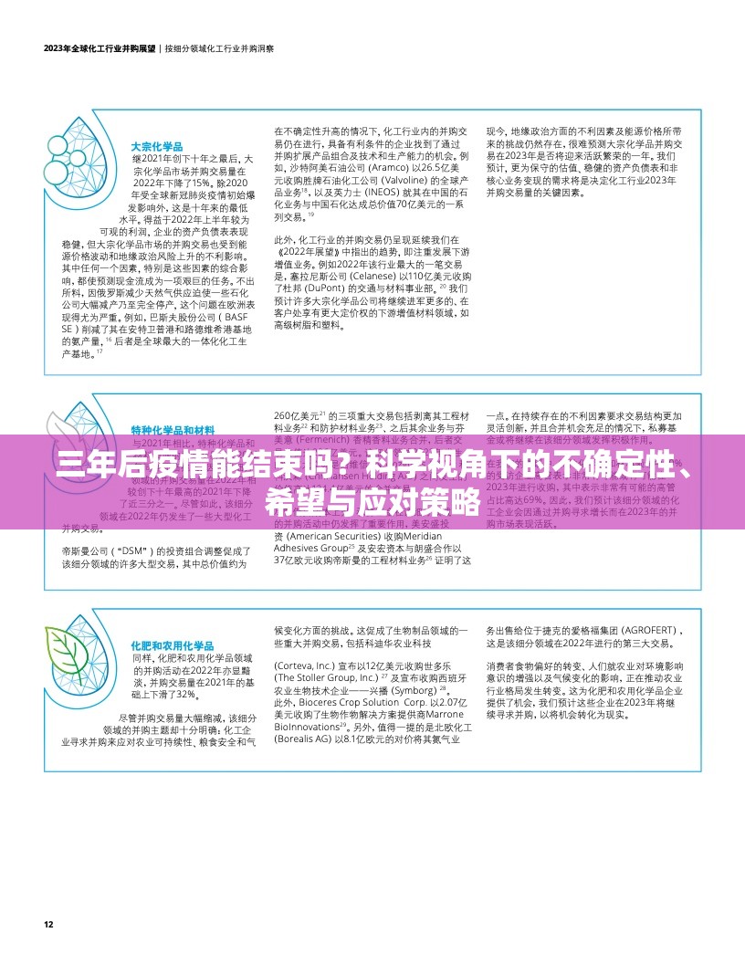 三年后疫情能结束吗？科学视角下的不确定性、希望与应对策略