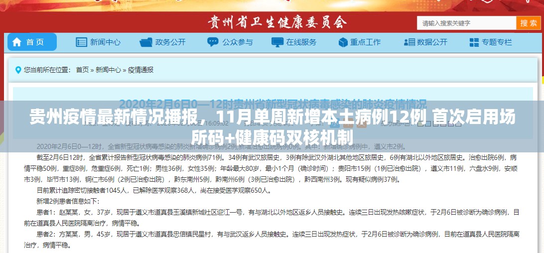 贵州疫情最新情况播报，11月单周新增本土病例12例 首次启用场所码+健康码双核机制