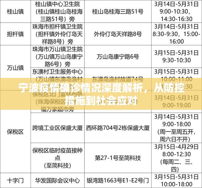 宁波疫情确诊情况深度解析，从防控措施到社会应对