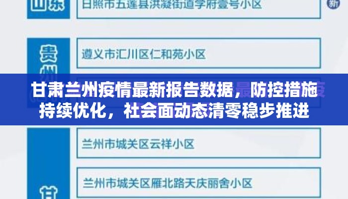 甘肃兰州疫情最新报告数据，防控措施持续优化，社会面动态清零稳步推进