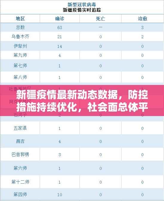 新疆疫情最新动态数据，防控措施持续优化，社会面总体平稳