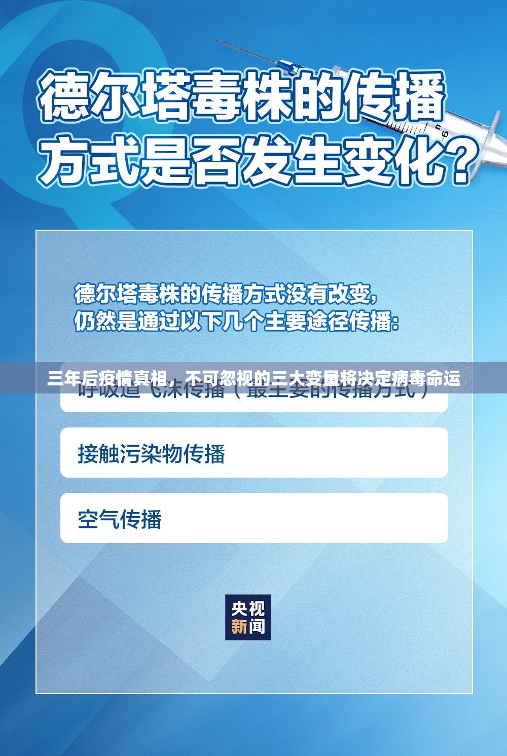 三年后疫情真相，不可忽视的三大变量将决定病毒命运