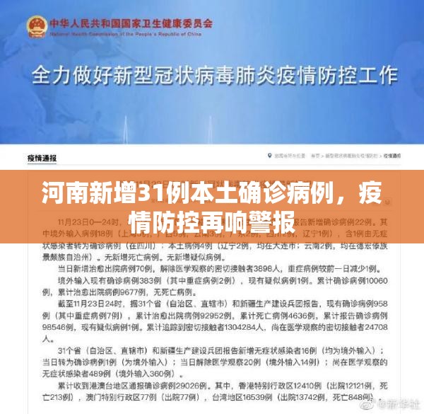 河南新增31例本土确诊病例，疫情防控再响警报