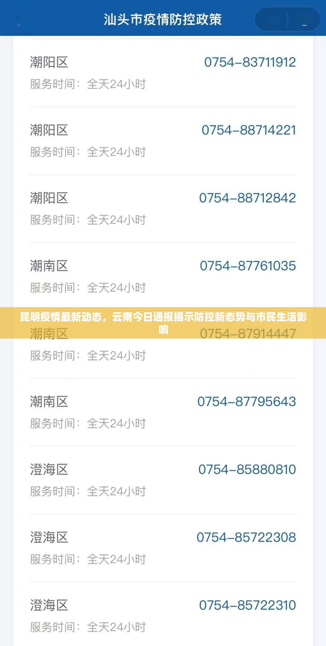 昆明疫情最新动态，云南今日通报揭示防控新态势与市民生活影响