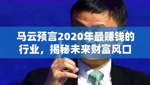 马云预言2020年最赚钱的行业，揭秘未来财富风口，抓住机遇成就非凡人生