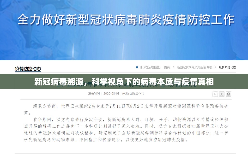 新冠病毒溯源，科学视角下的病毒本质与疫情真相