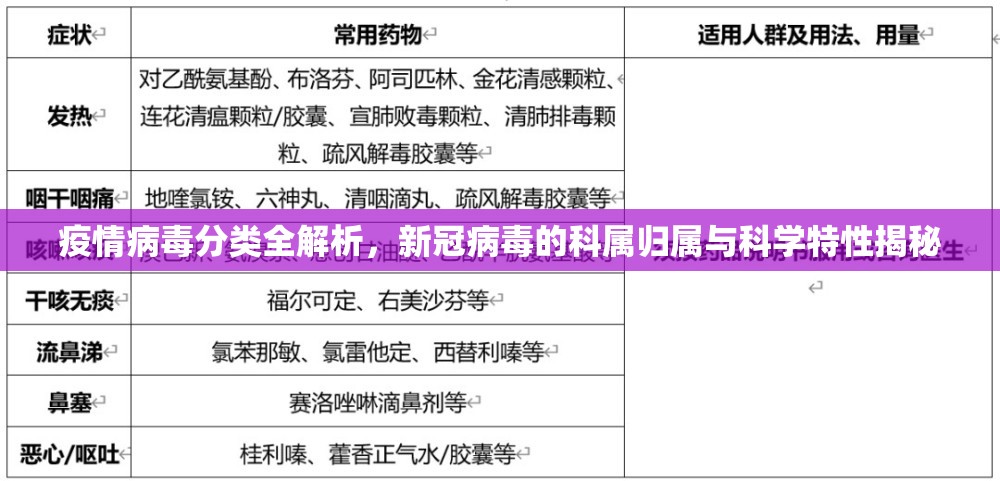 疫情病毒分类全解析，新冠病毒的科属归属与科学特性揭秘