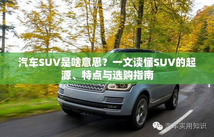 汽车SUV是啥意思？一文读懂SUV的起源、特点与选购指南