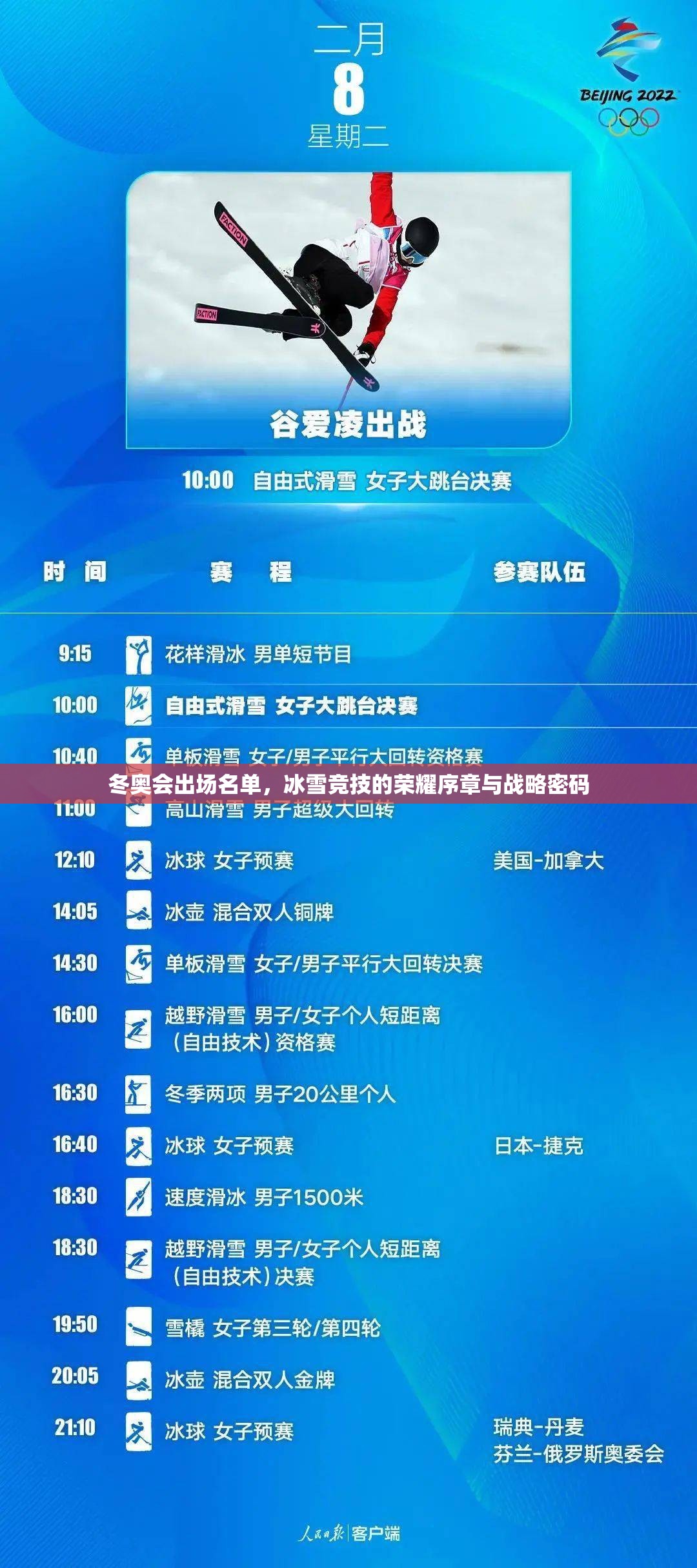 冬奥会出场名单，冰雪竞技的荣耀序章与战略密码