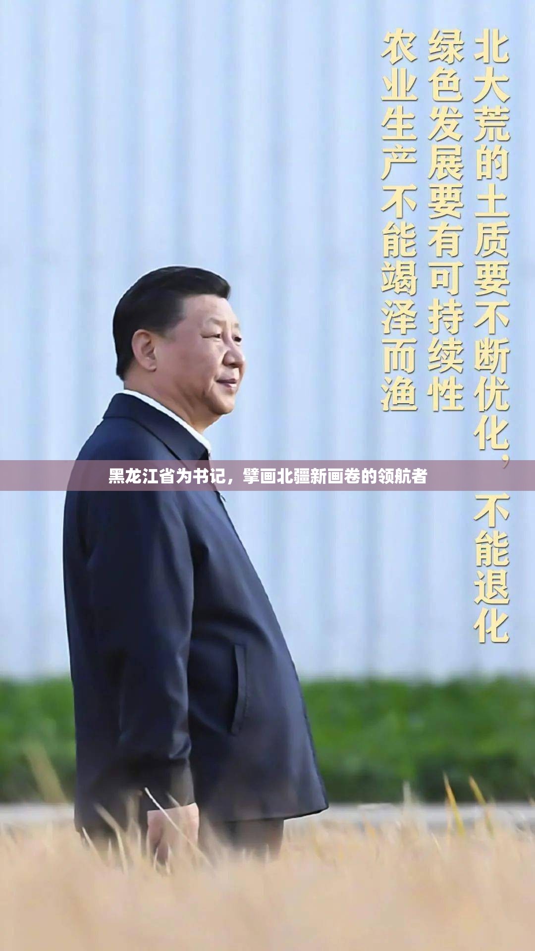 黑龙江省为书记，擘画北疆新画卷的领航者